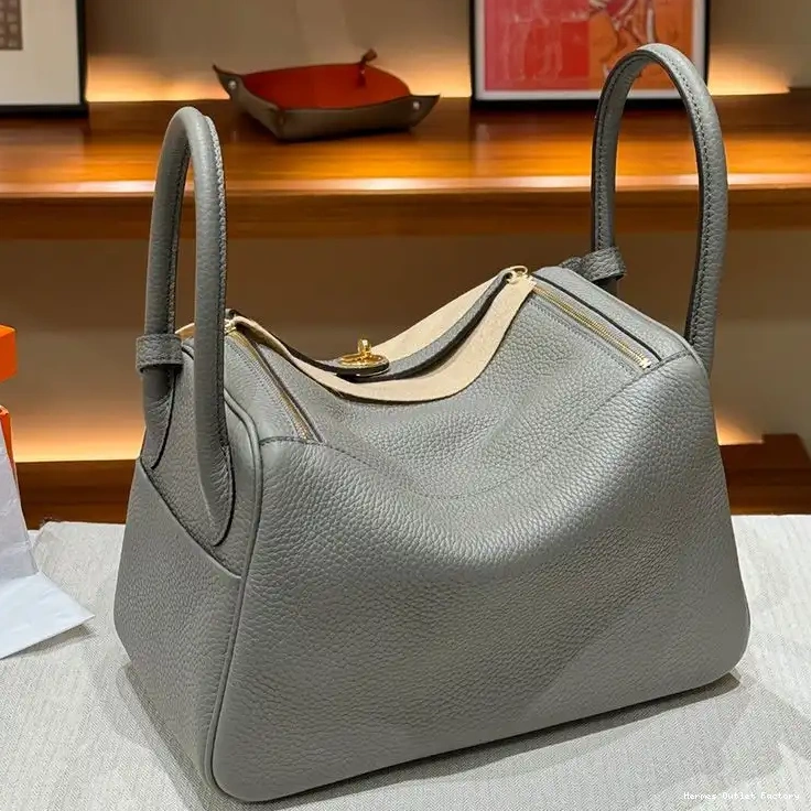 Cheap In Clemence Lindy Hermes Gold Bag Khaki Hardware Leather 0418